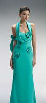 Oasis Couture Thigh-high Maxi Dress With 3D Floral Appliqués 4