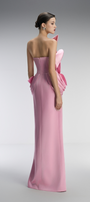 Bella Couture Bandeau Maxi Dress With 3D Orchid Petal 2