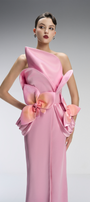 Bella Couture Bandeau Maxi Dress With 3D Orchid Petal 3