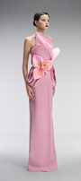 Bella Couture Bandeau Maxi Dress With 3D Orchid Petal 4