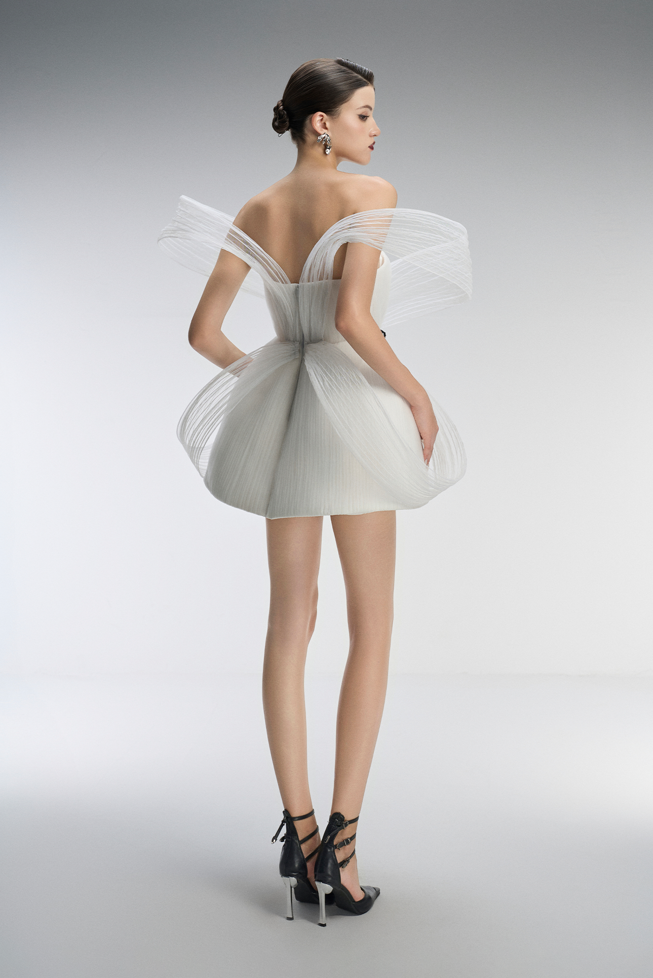Vanila Couture Strapless Mini Dress With 3D Mesh Petals 2