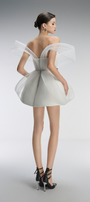 Vanila Couture Strapless Mini Dress With 3D Mesh Petals 2