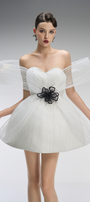 Vanila Couture Strapless Mini Dress With 3D Mesh Petals 3