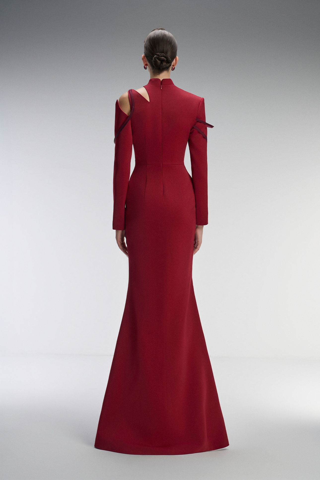 Scarlett Couture Bodycon Front Slit Maxi Dress With Cutout Details 4