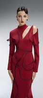 Scarlett Couture Bodycon Front Slit Maxi Dress With Cutout Details 2