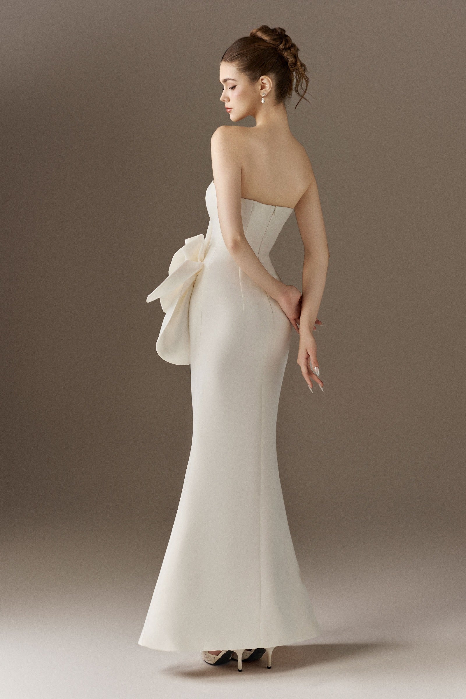 Floralia  Bandeau Maxi Dress With Oversized 3D Flower