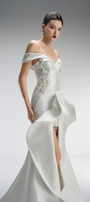 Eternal Couture Cold-shoulder Pleated High Low Maxi Dress 3
