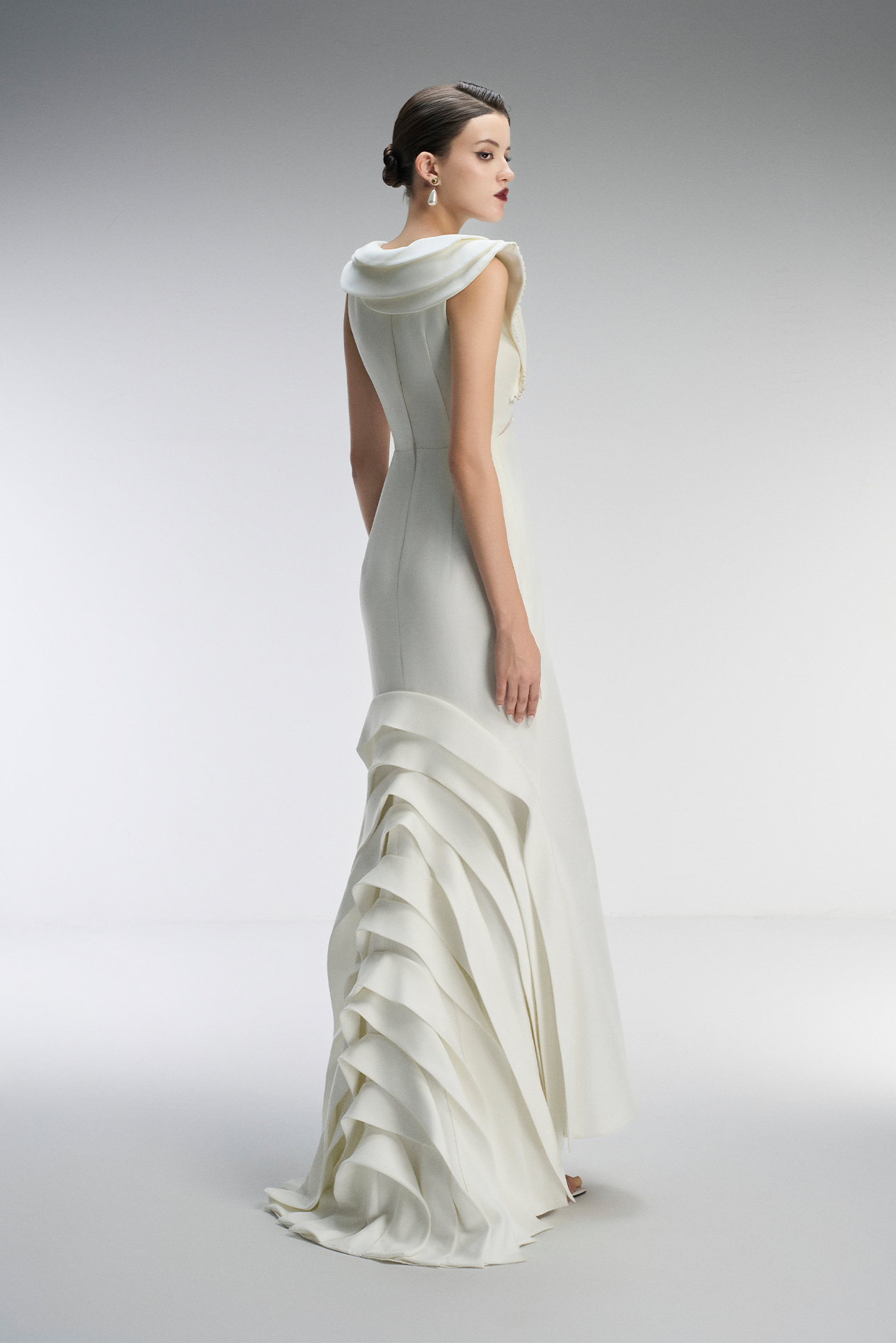 Celeste Couture Bridal Crystal Gown With Tiered Accents 2