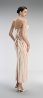 Ember Couture Dual Style Bandeau Layered 3D Roses Maxi Dress With Veil 5