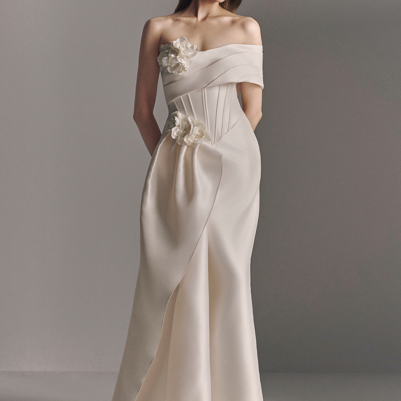 Molly Asymmetric One Shoulder Draped Maxi Dress