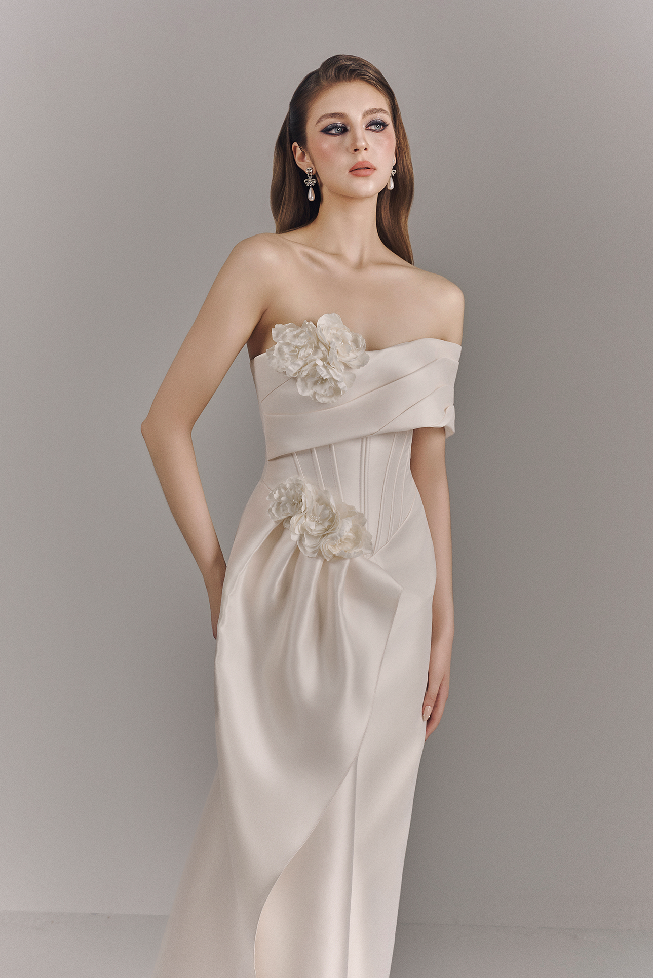 Molly Asymmetric One Shoulder Draped Maxi Dress 2