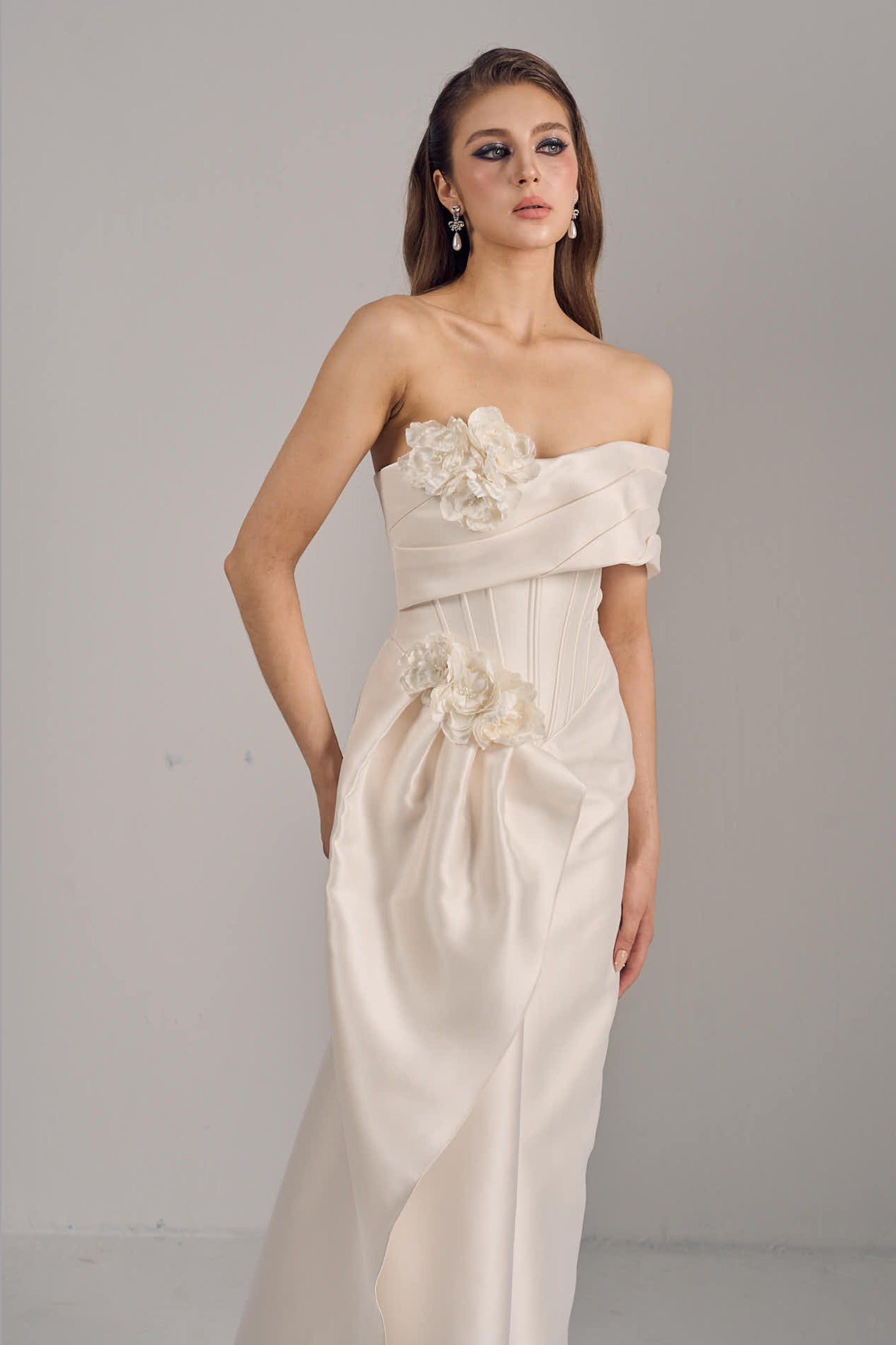 Molly Asymmetric One Shoulder Draped Maxi Dress
