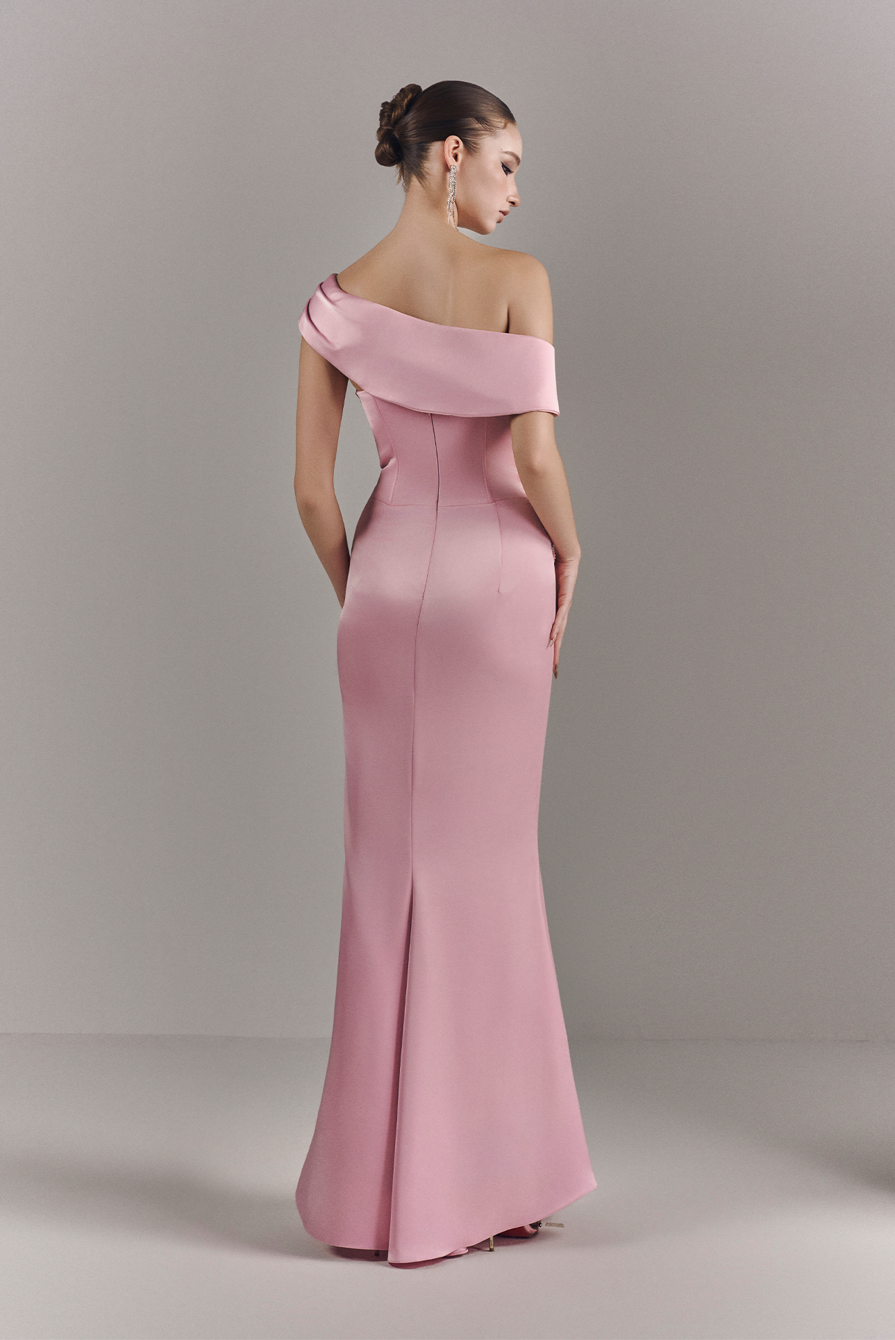 Mira Asymmetric Off Shoulder Draped Maxi Dress 2