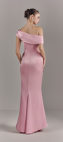 Mira Asymmetric Off Shoulder Draped Maxi Dress 2