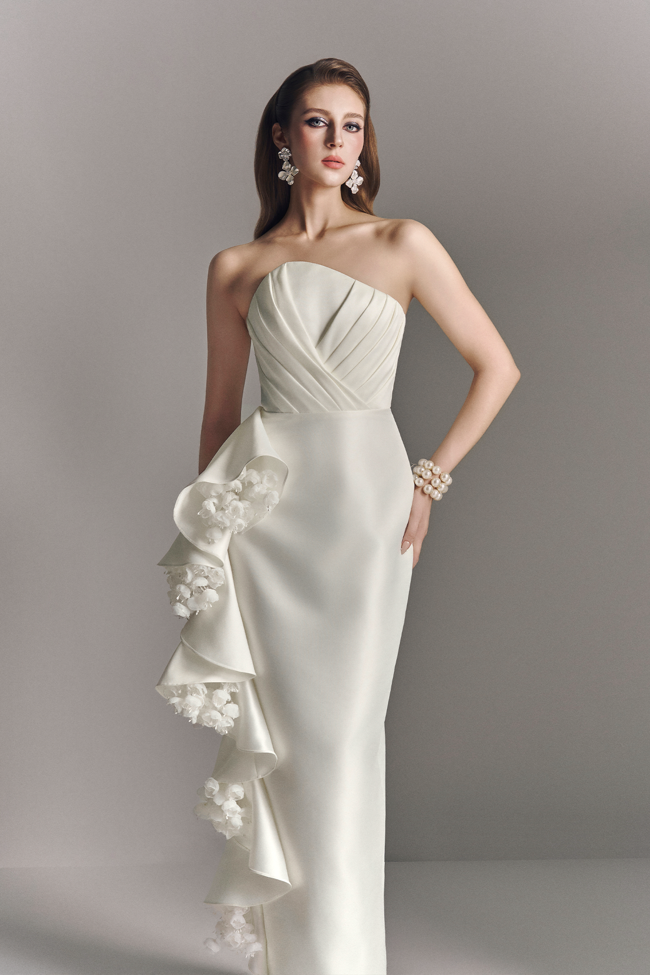 Maggie Bandeau Maxi Dress With Cascading Ruffles 4