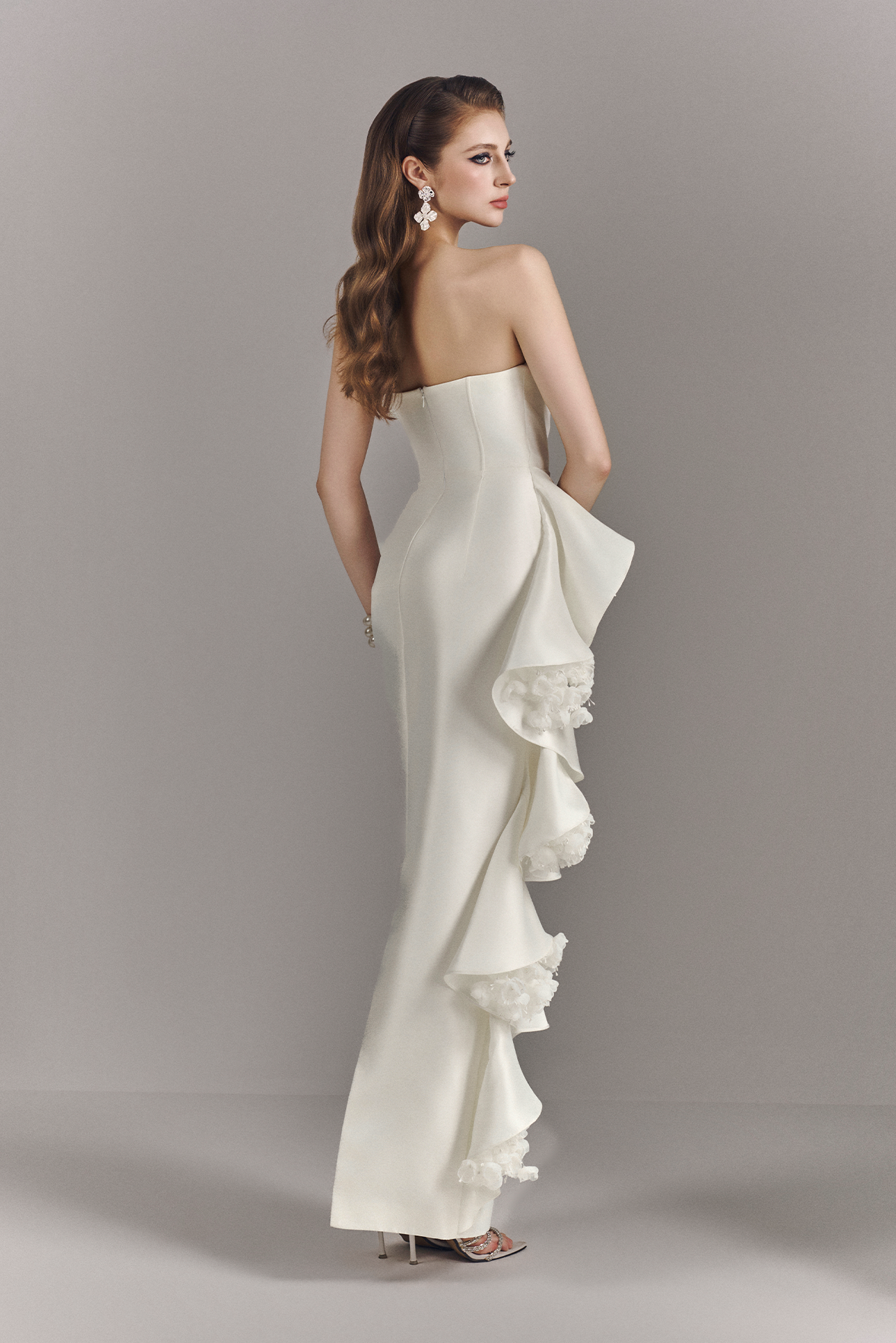 Maggie Bandeau Maxi Dress With Cascading Ruffles 2