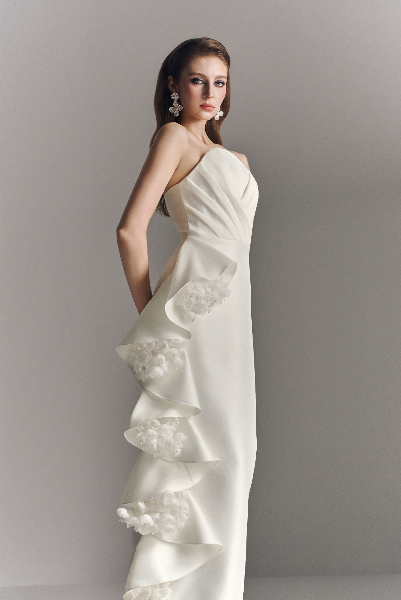 Maggie Bandeau Maxi Dress With Cascading Ruffles 3