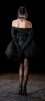 Nexus Gothic Off Shoulder Lace Trim Sweetheart Velvet Mini Dress 3