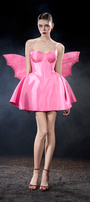 Fae "Little Evil" Corset Busts Embellished Crystal Mini Dress 4