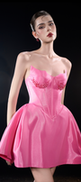Fae "Little Evil" Corset Busts Embellished Crystal Mini Dress