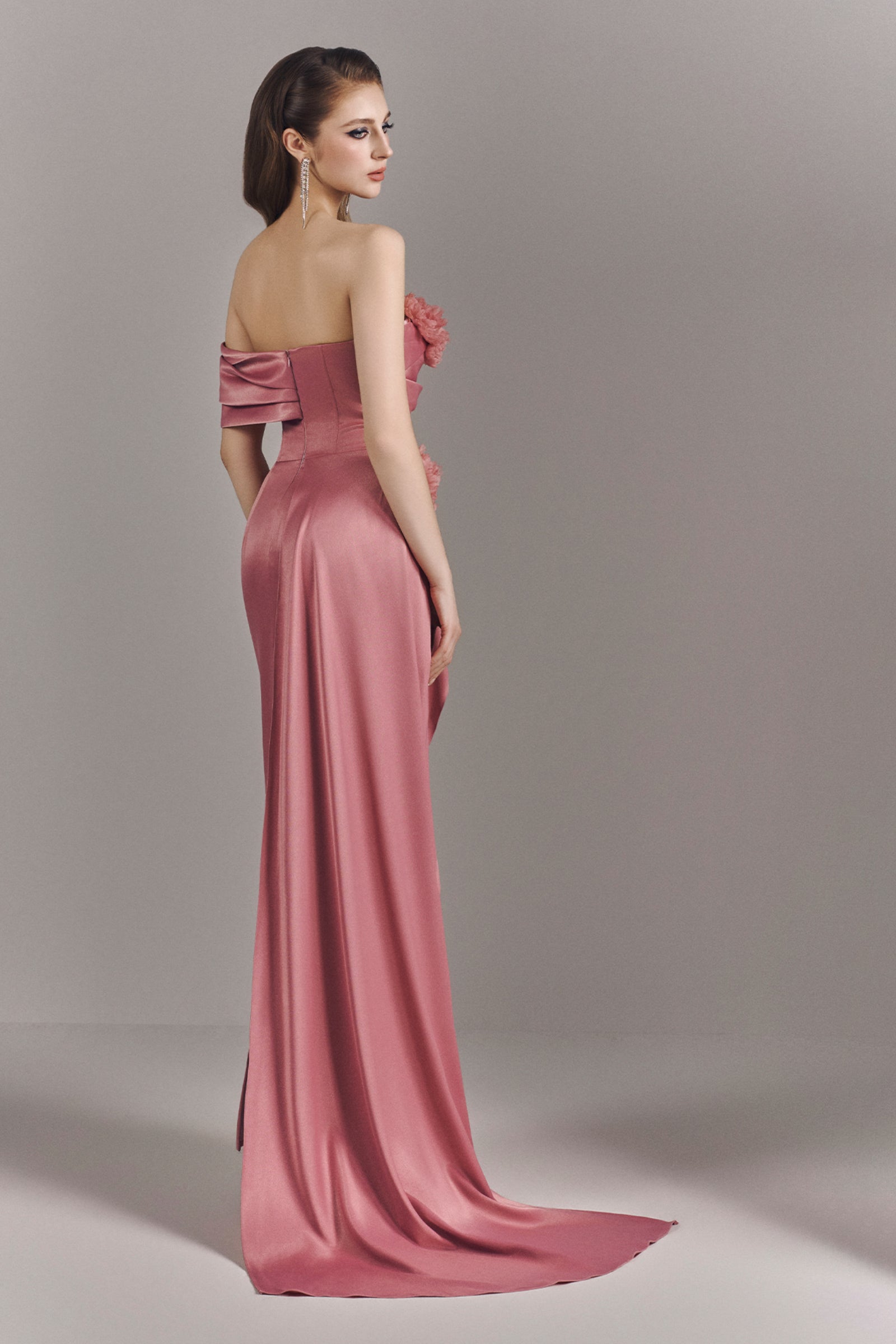 Molly Asymmetric One Shoulder Draped Maxi Dress