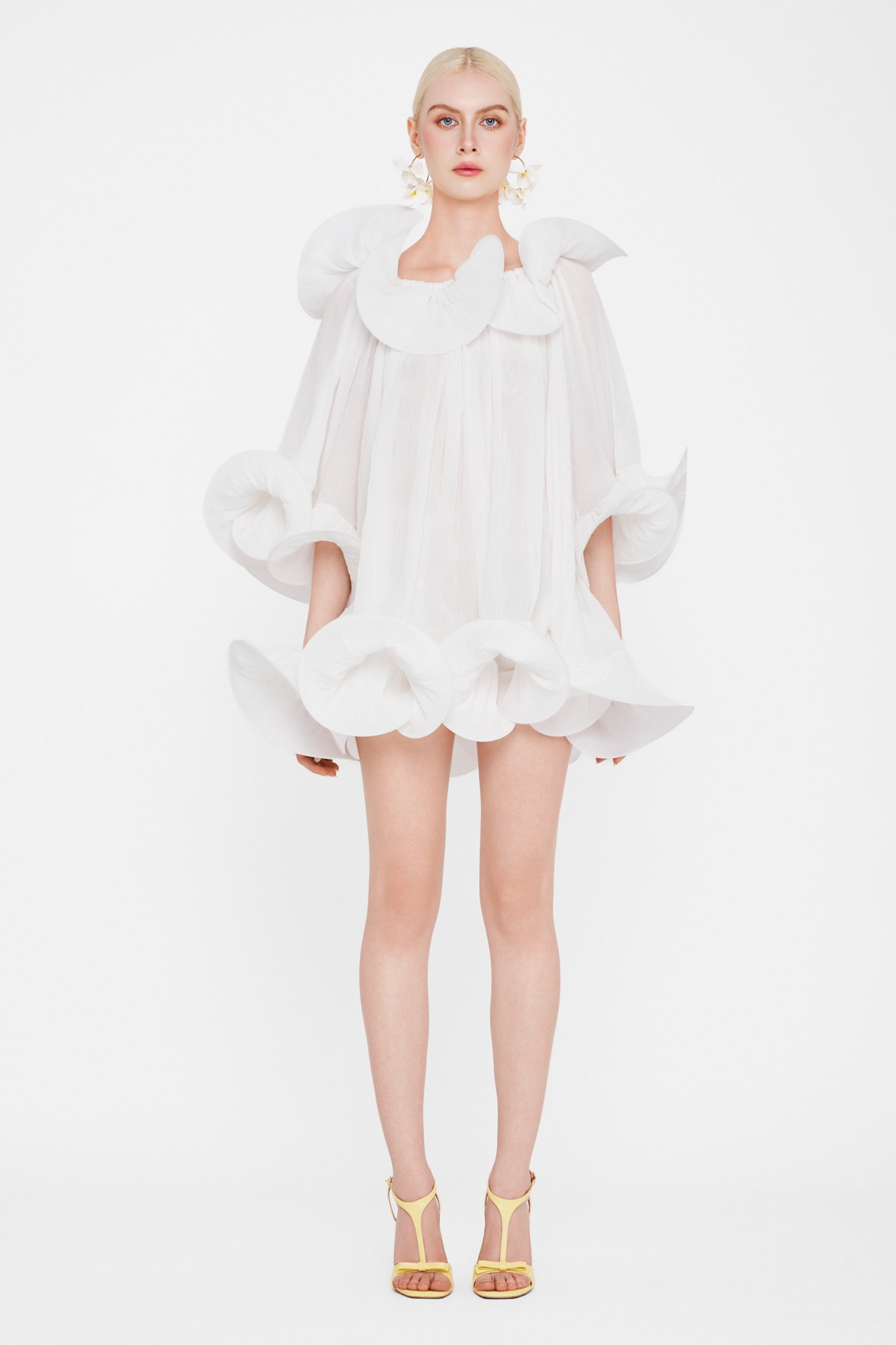 Origami Draped Mini Dress