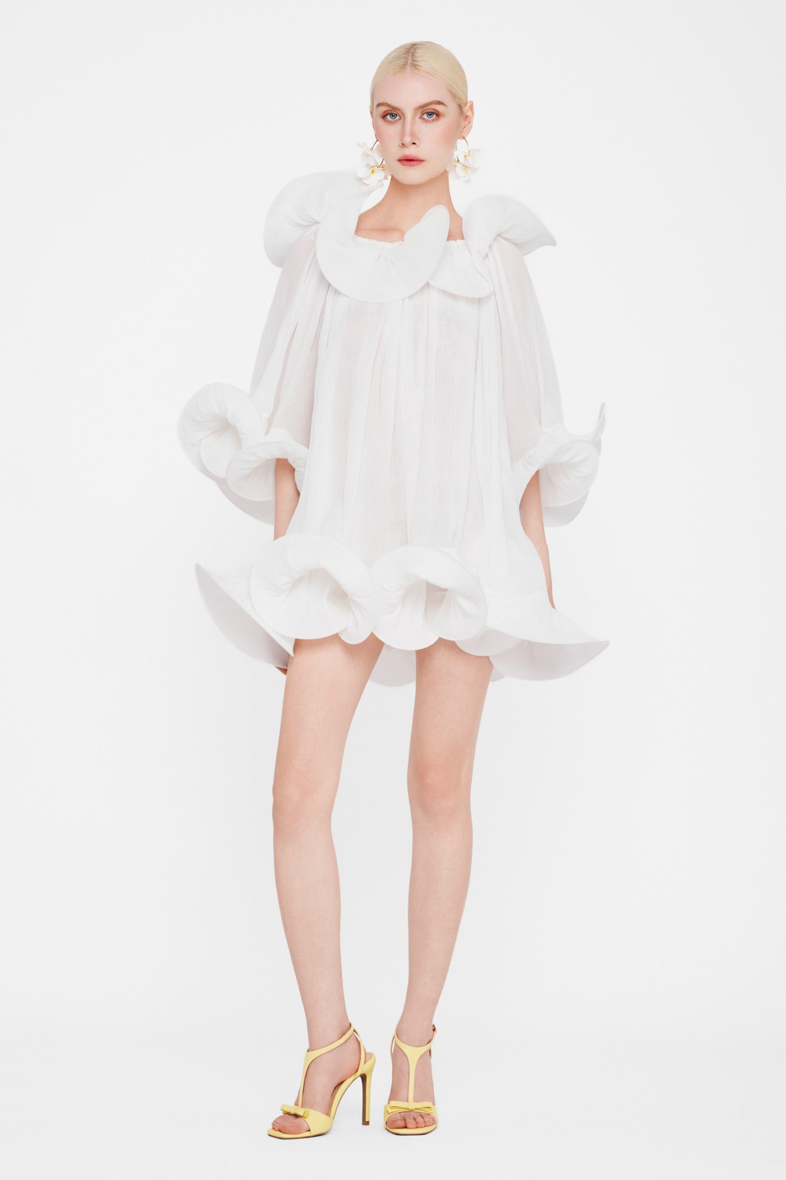 Origami Draped Mini Dress
