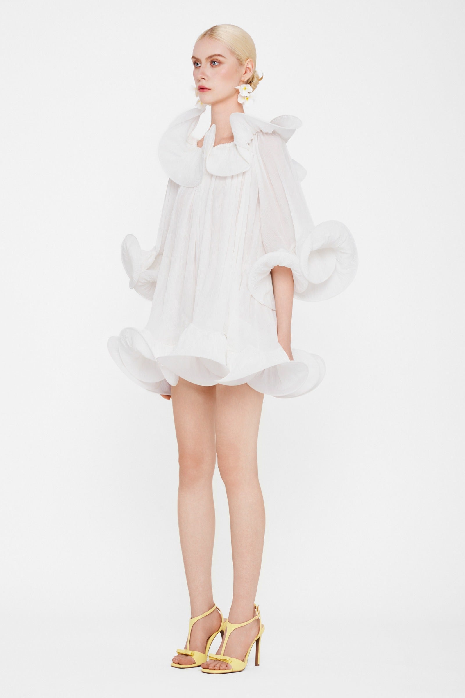 Origami Draped Mini Dress