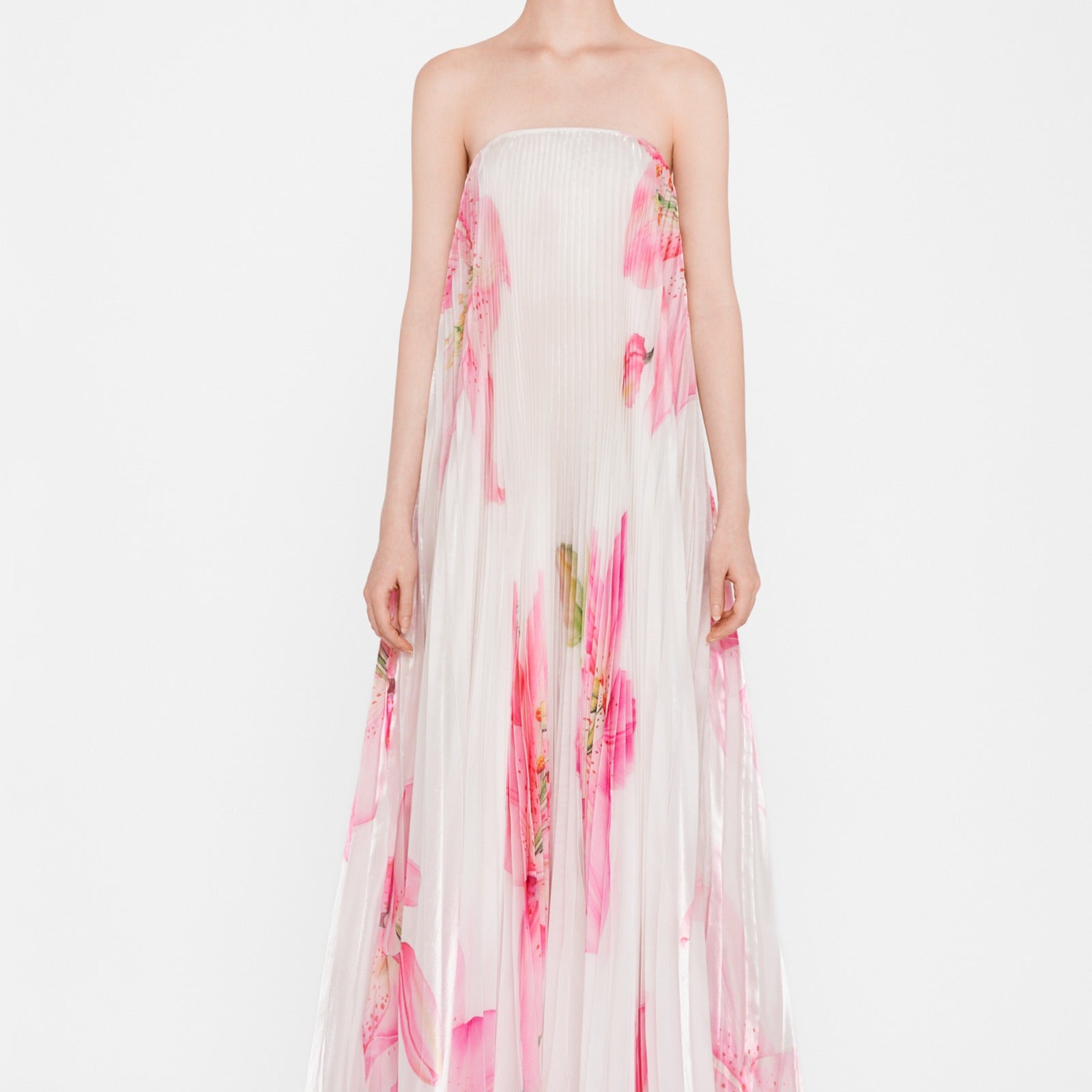 Blossom Pleated Maxi Dress