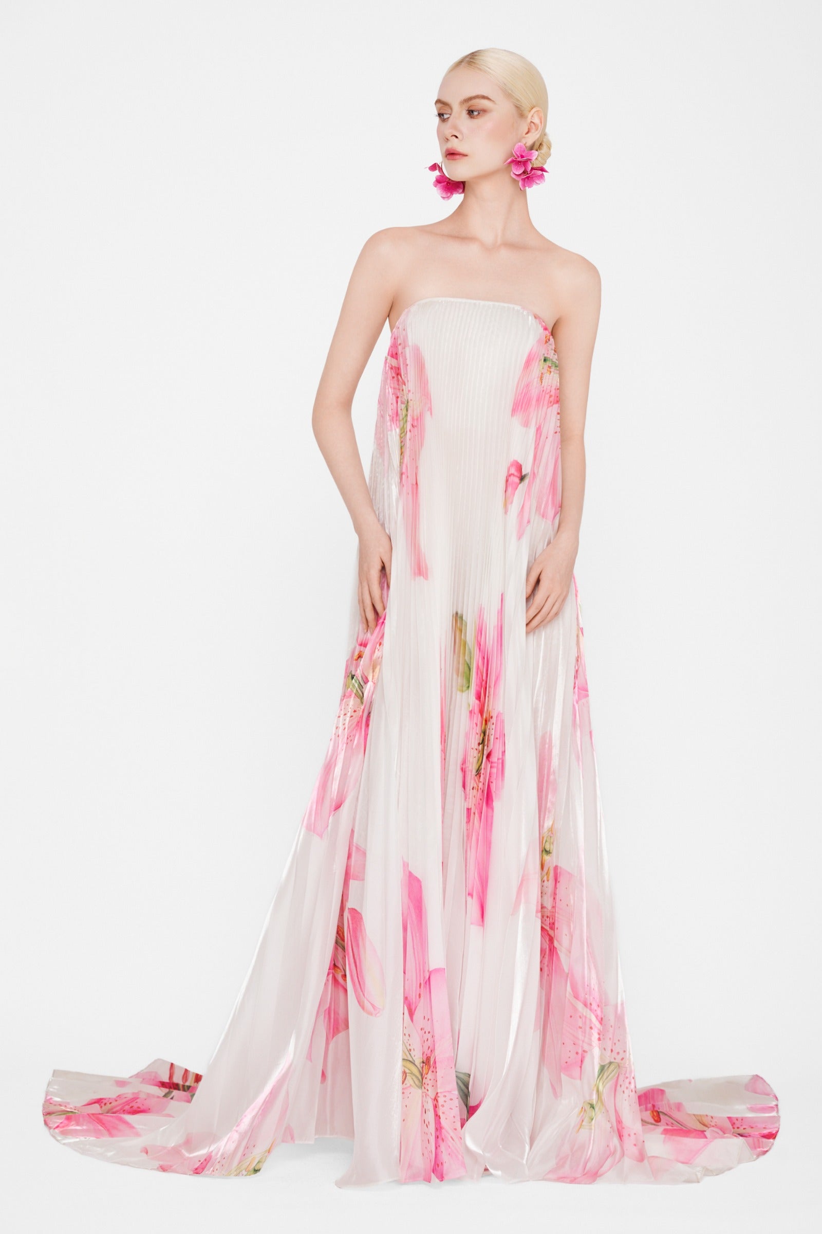 Blossom Pleated Maxi Dress