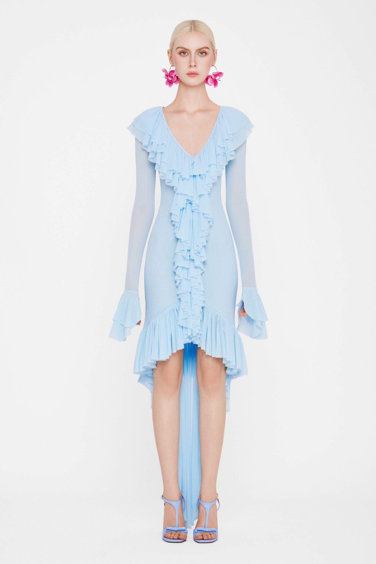 Odette Ruffle Midi Dress