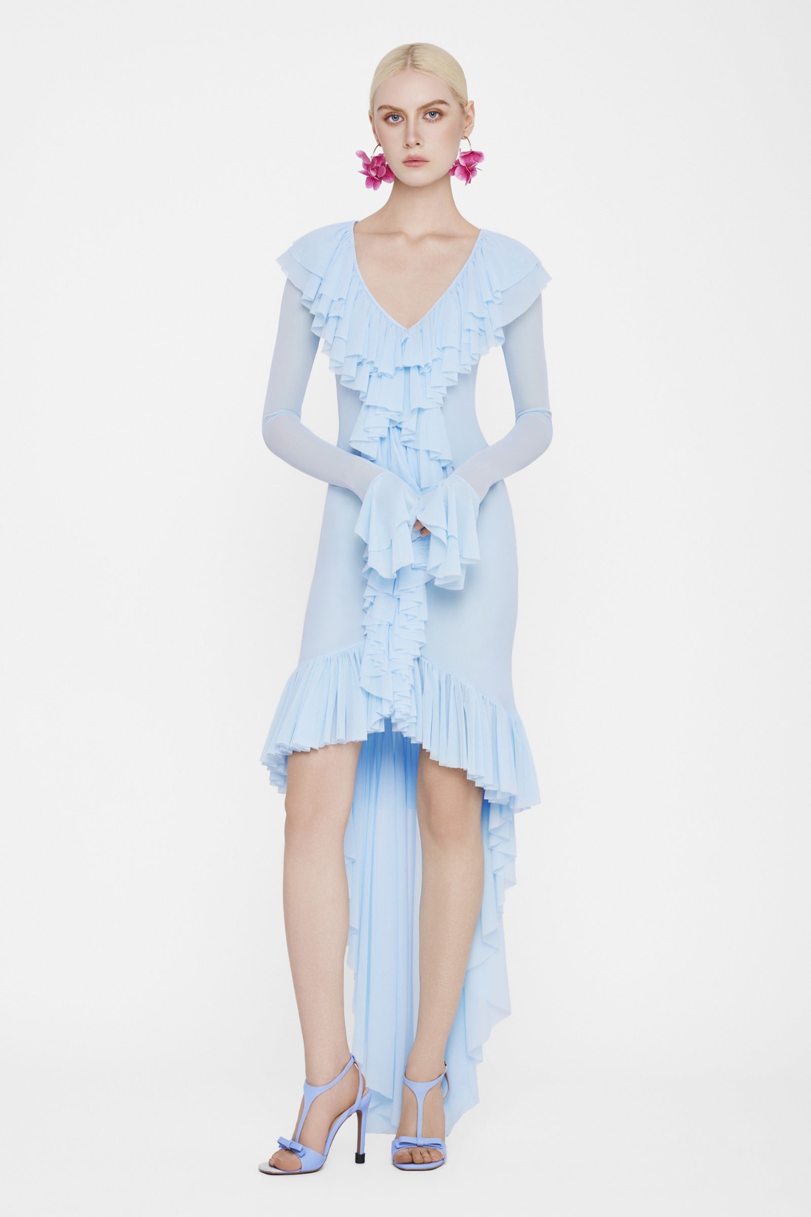 Odette Ruffle Midi Dress