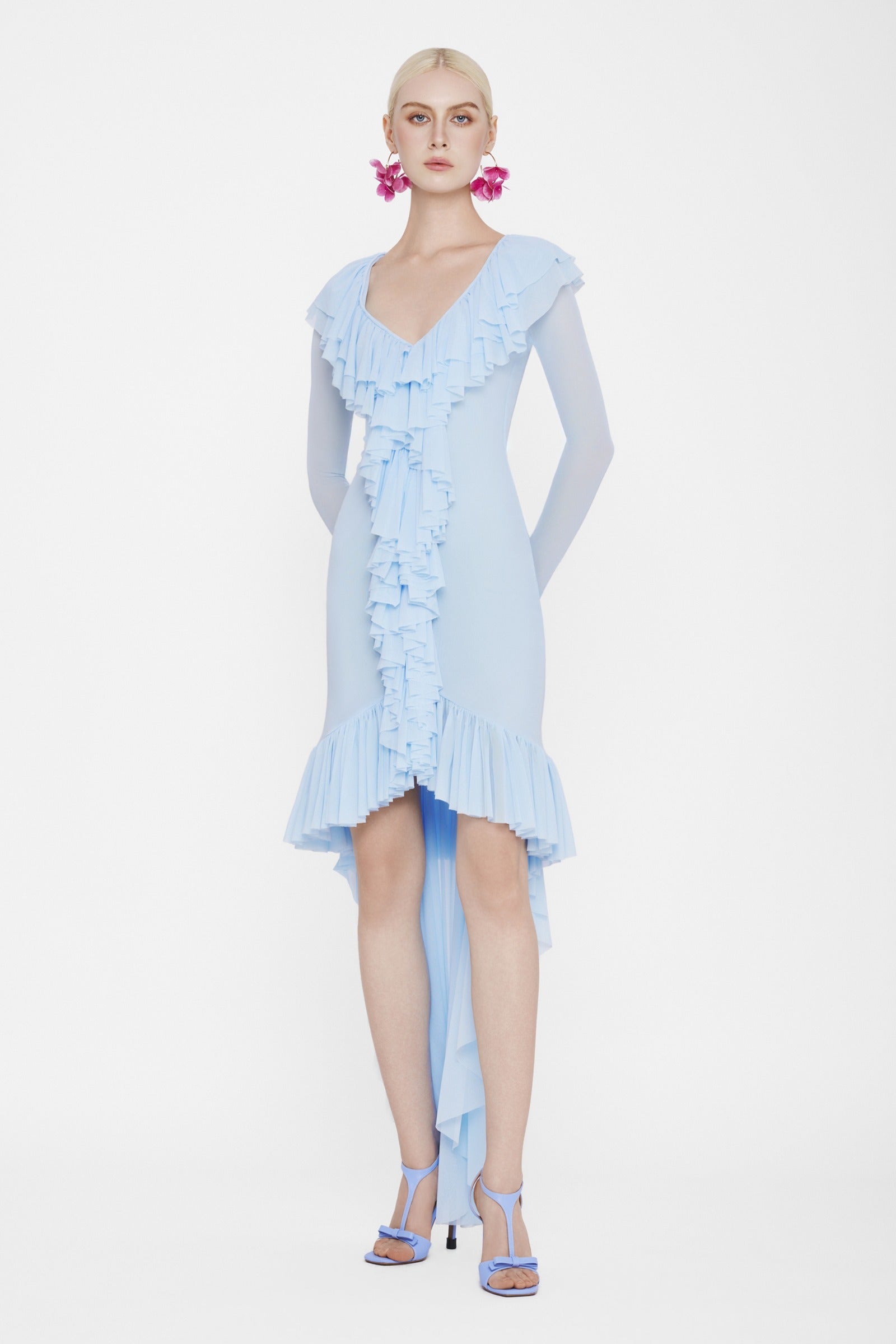 Odette Ruffle Midi Dress