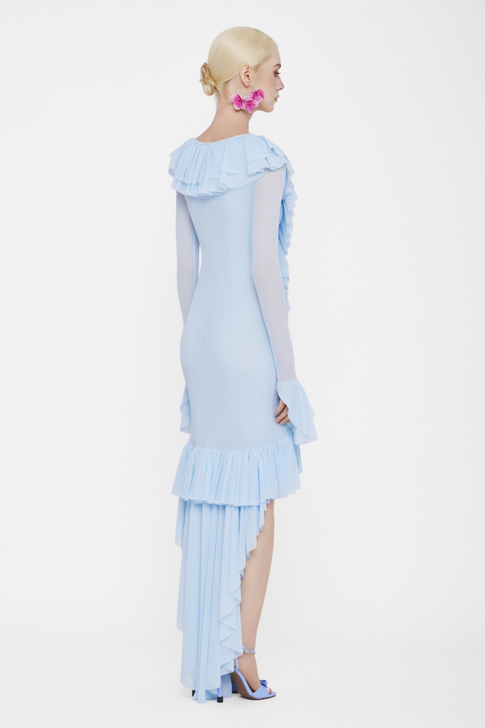 Odette Ruffle Midi Dress