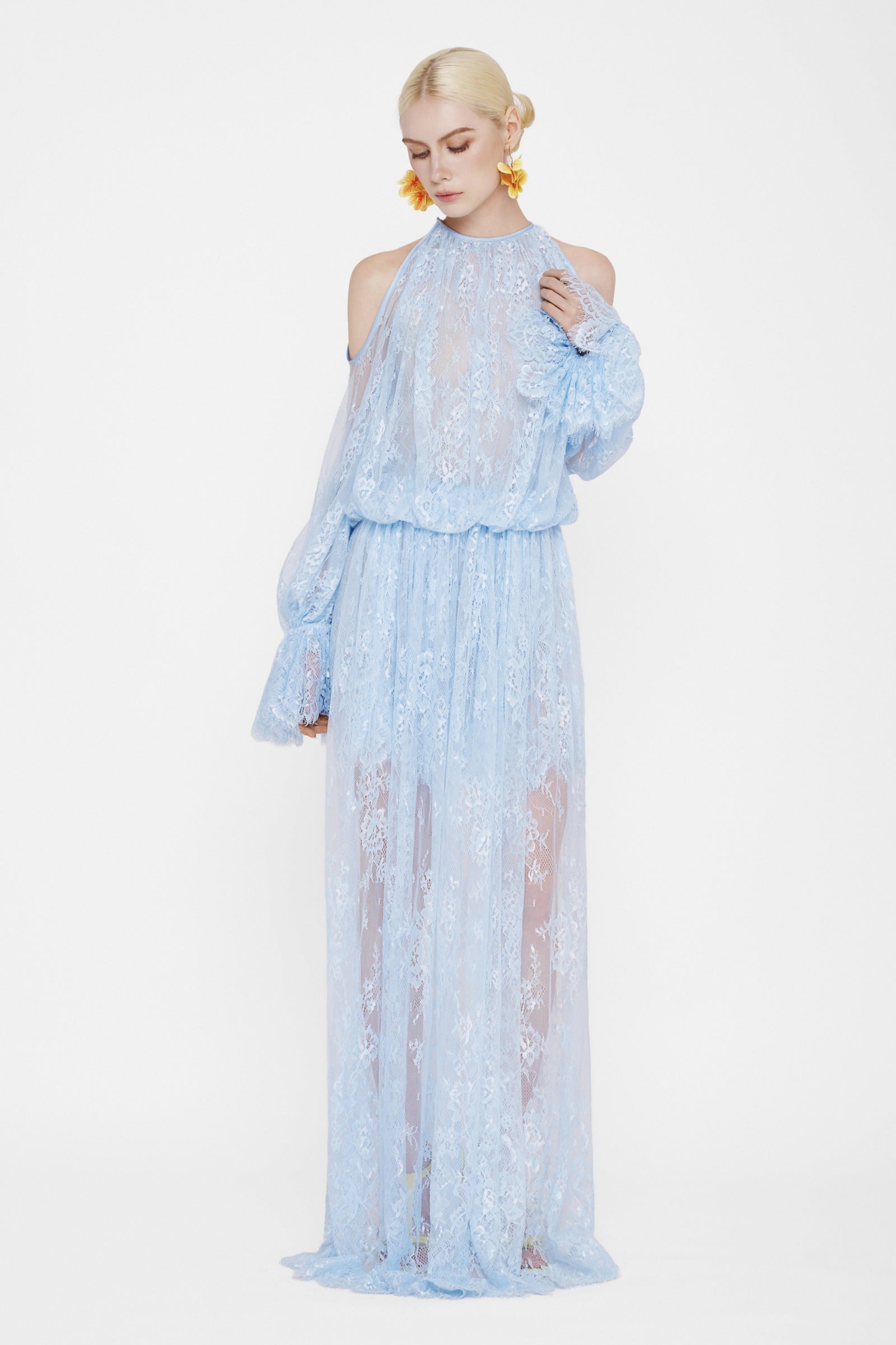 Althea Cold Shoulder Sleeve Maxi Dress