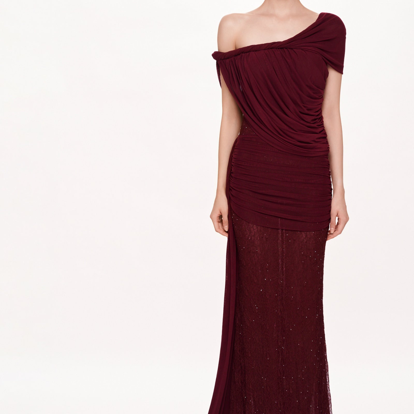 Flammer Off-Shoulder Maxi Dress