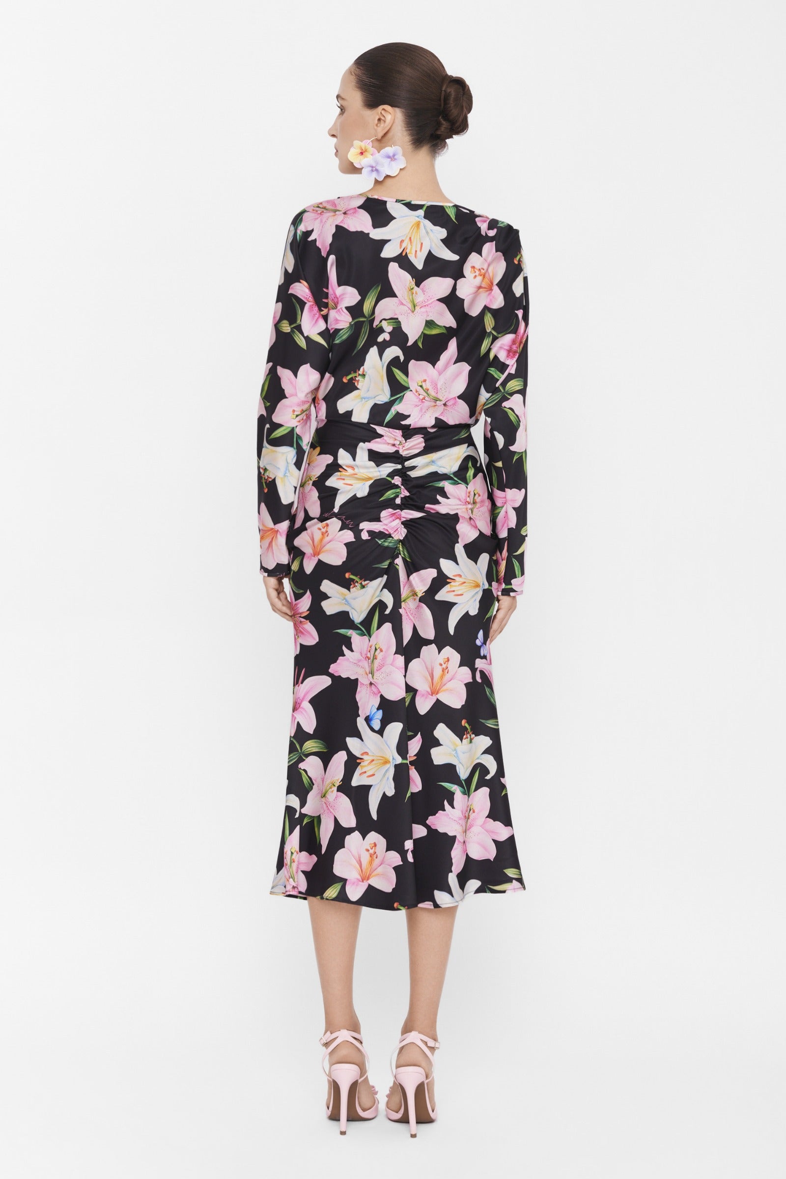 Camellia Boat Neck Midi Dress