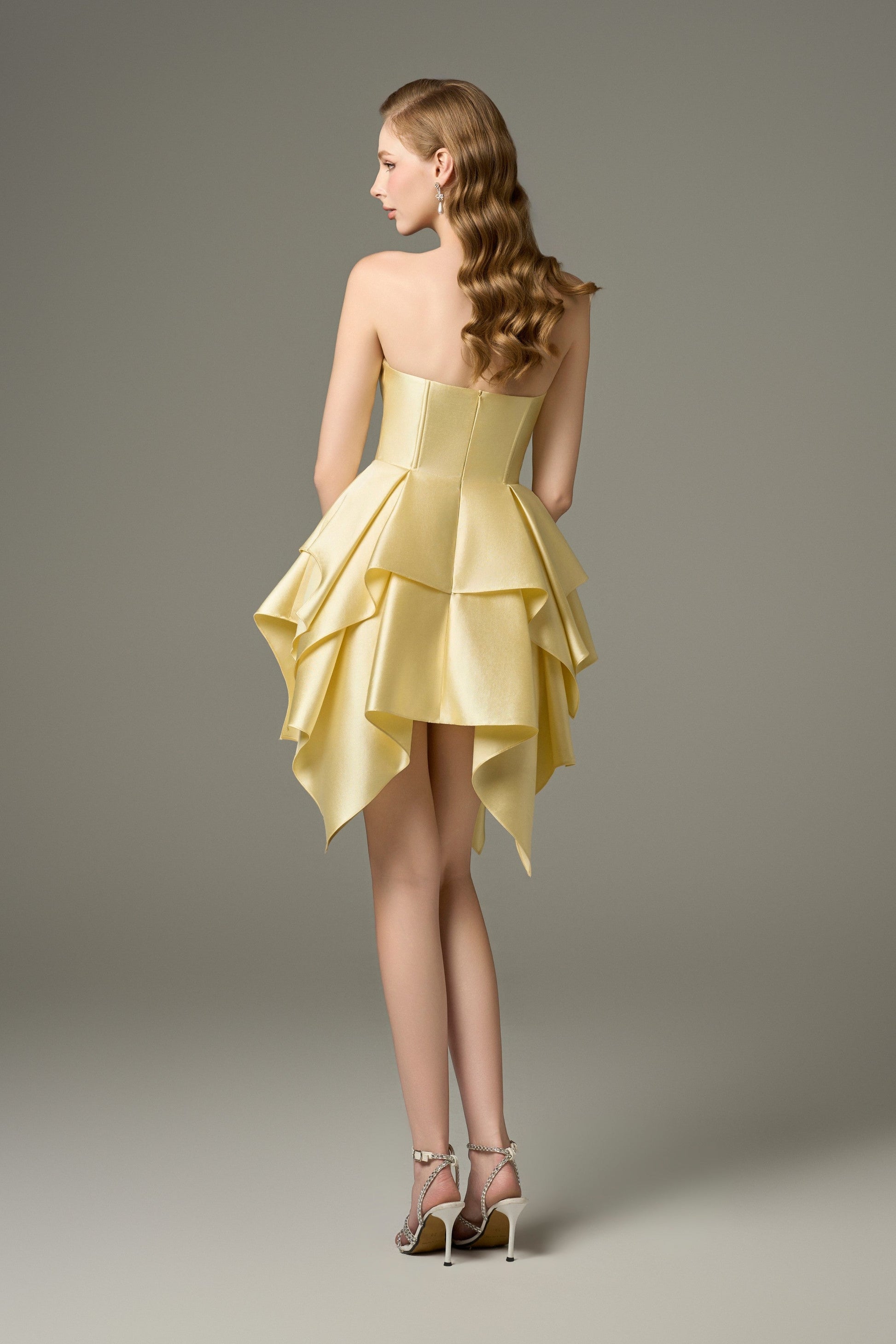 Soleil Layered Hem Bustier Corset Mini Dress 2