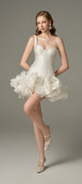 Blossom Floral Embellished Bustier Puffy Mini Dress
