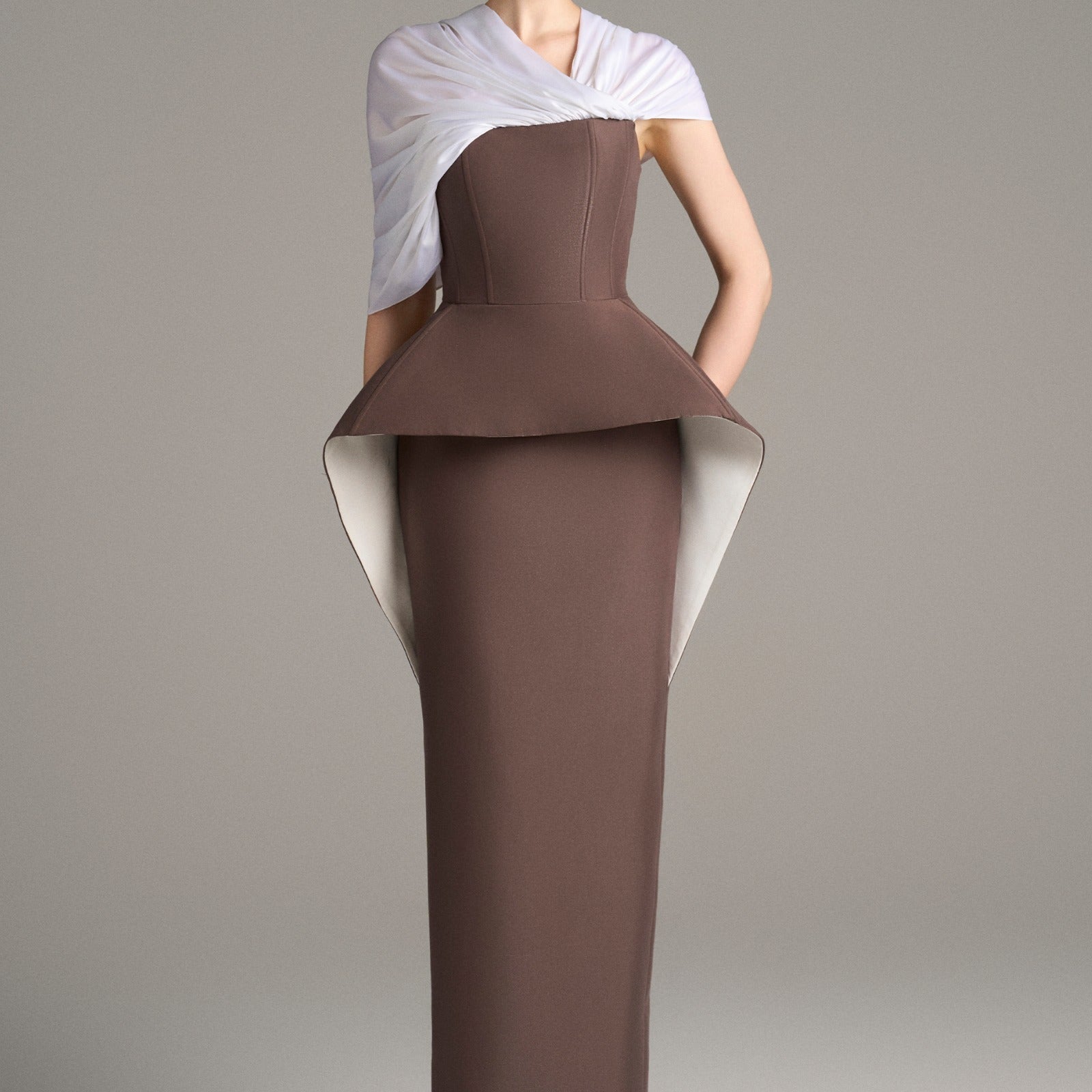 Enigma Peplum Maxi Dress