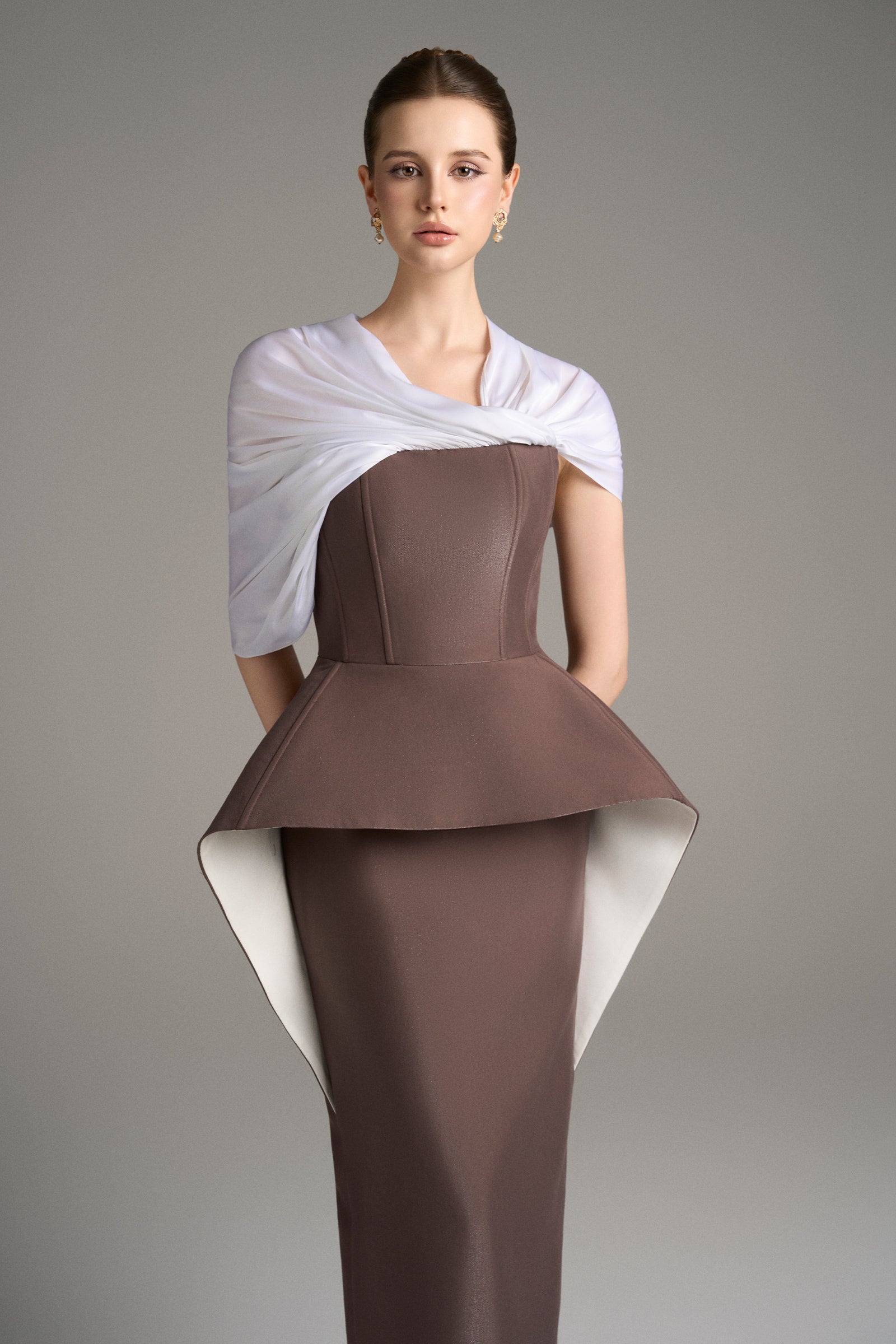 Enigma Peplum Maxi Dress