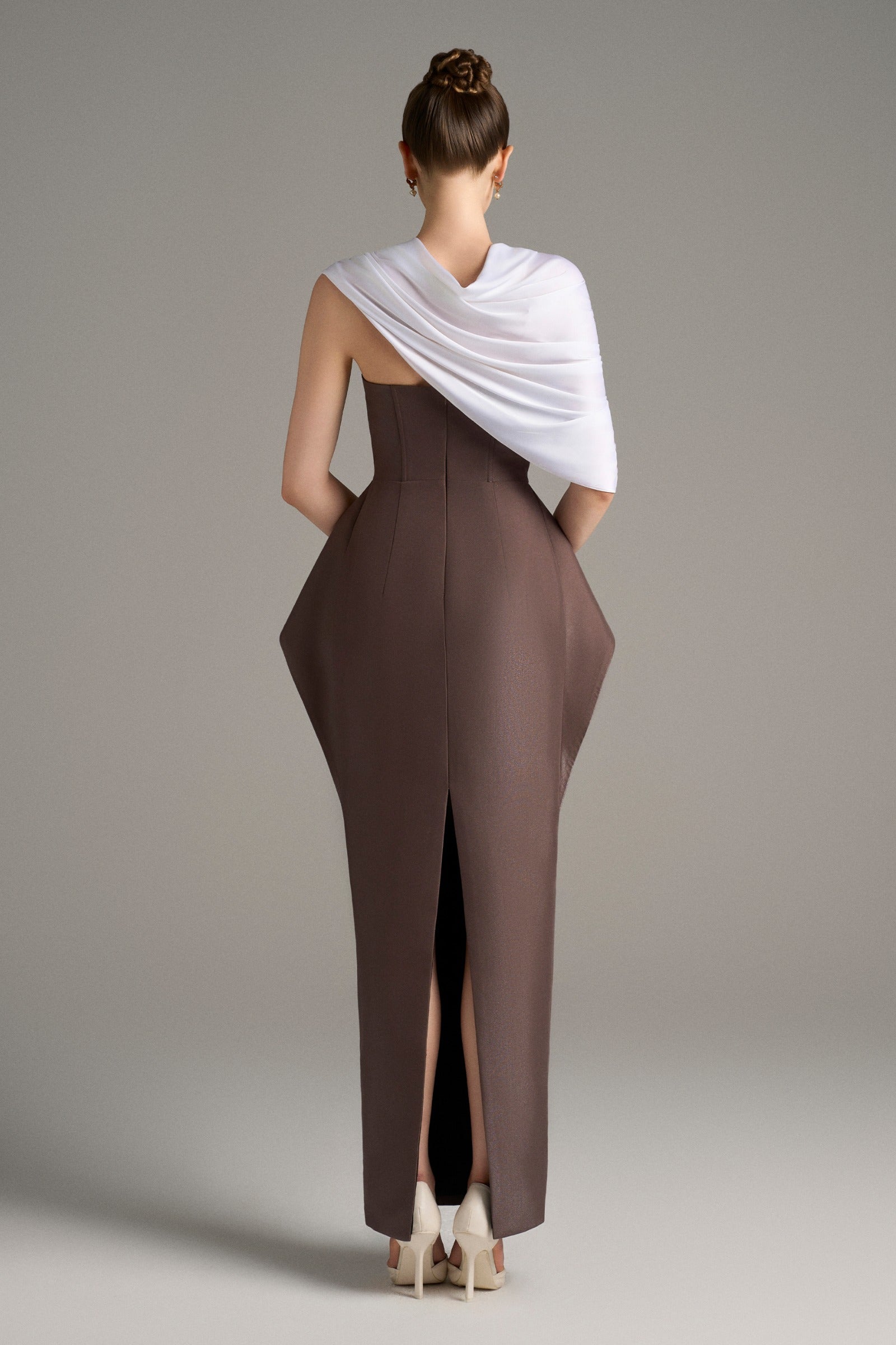 Enigma Peplum Maxi Dress