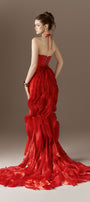 Phoenixia Halter Corset Gown With Cascading Flames 2