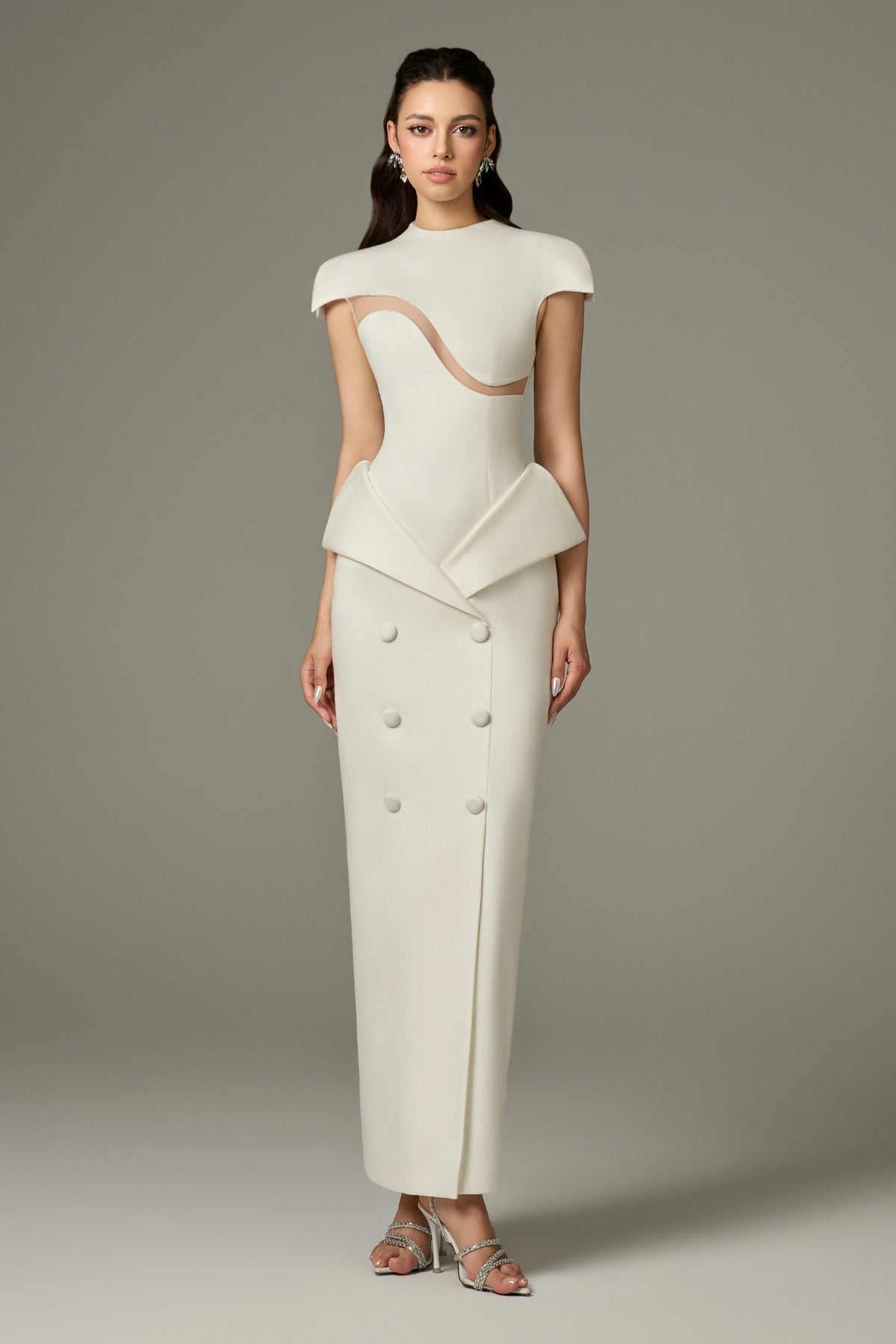 Vogue Button Maxi Dress