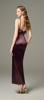 Diana Chest Embellished Bodycon Tencel Silk Maxi Dress 2