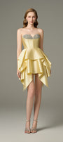 Soleil Layered Hem Bustier Corset Mini Dress