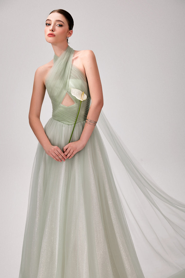 Karen Halter Draped Maxi Dress - MEAN BLVD