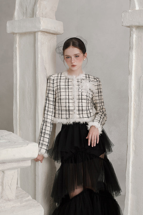 Karen Straight Feather Jacket - MEAN BLVD