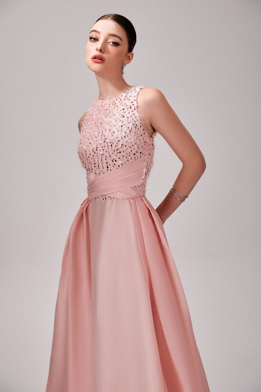 Kate A-line Sequin Maxi Dress - MEAN BLVD