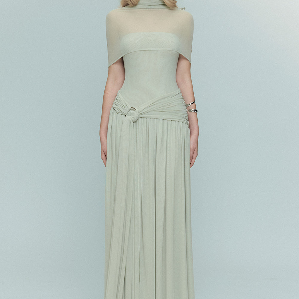Kayla Cape Sleeve Maxi Dress - MEAN BLVD